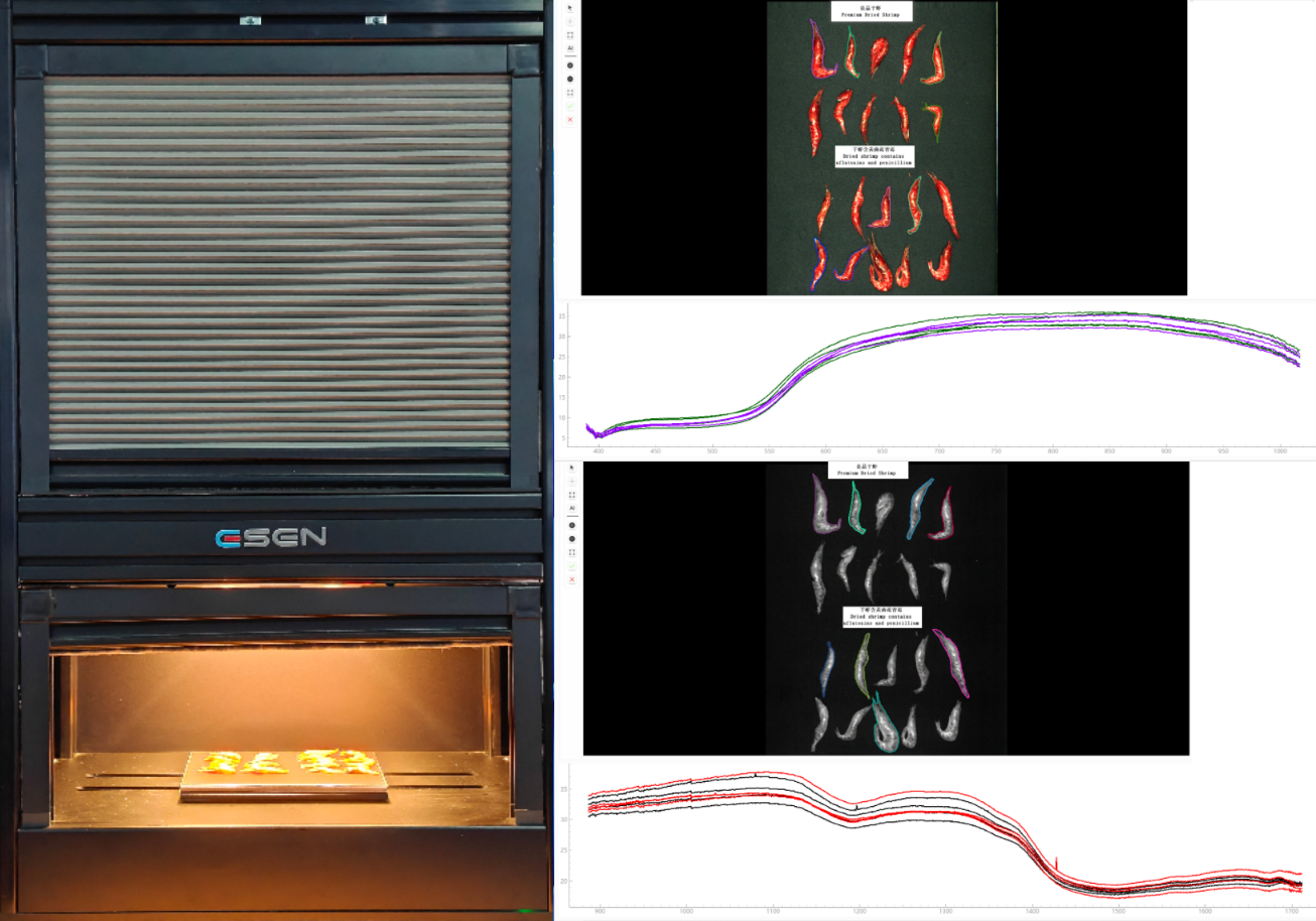 采集干虾高光谱数据
