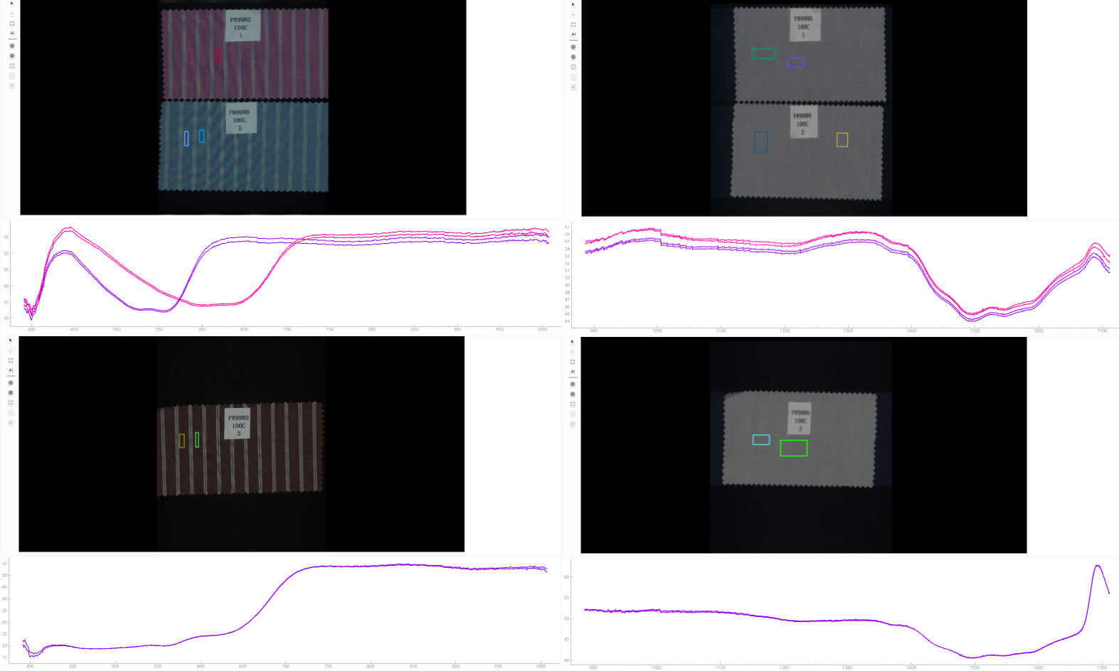 采集布料P89980高光谱数据