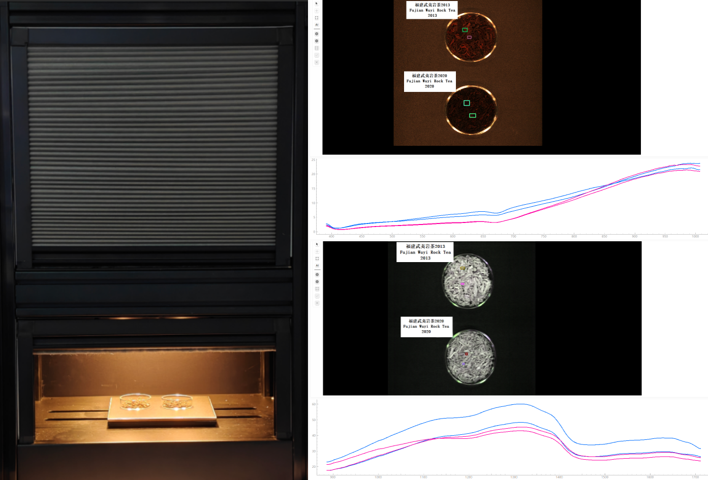采集茶叶年份高光谱数据